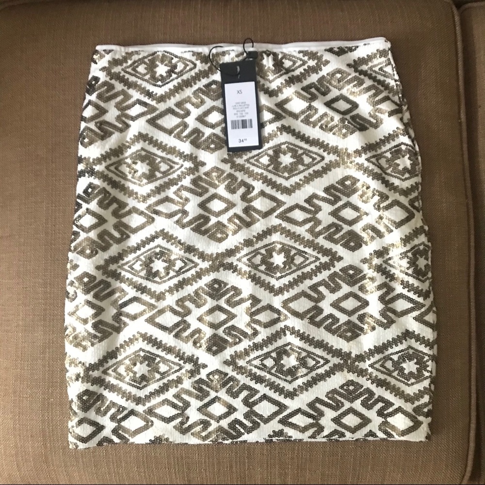 Sequin mink skirt